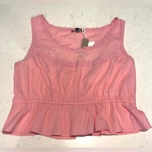J Crew Regenerative Cotton Pink Top